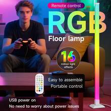 1.5m RGB LED Floor Lamp With Dynamic Lighting Modes, Neon Lights, Wall Mounted Disco Lighting Synchronized With Music For Living Room, Bedroom, Party, USB Powered Smart Floor Lamp With RGB Color Changing, Plastic Lampshade DIY Shape, Suitable For Stage, KTV, Bedroom, Study, Living Room, Wardrobe, Display Cabinet, Showroom, Store, Gallery, Corridor, Dining Room, Clothing Store, Bar - Floor-standing Atmosphere Lamp DIY RGB Dimmable - View 12