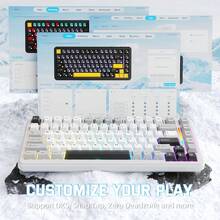 Teclado de juego MAMBASNAKE M82 HE 8000Hz con activación rápida, precisión de 0.01mm RT, teclado compacto con interruptores magnéticos, cable enrollado, función de pulsación, ajuste de activación, iluminación RGB, para PC - Multicolor - Ver 6