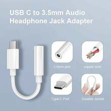 USB C To 3.5mm Headphone Jack Adapter Compatible With Iphone 16/16 Pro/15/15 Pro/Pro Max/Plus, Type C Aux Audio Dongle Cable Cord Compatible With IPad, Galaxy S23/S23/S22/S21Ultra, Note(1-3 Packs)