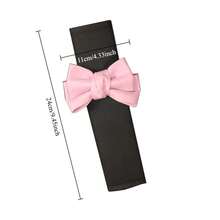 1pc/2pcs/4pcs Car Seat Belt Covers, Cute Bowknot Design, Icy Silk Shoulder Pads, Vehicle Safety Belt Protector, Car Interior Accessories - 粉色 - 查看 3