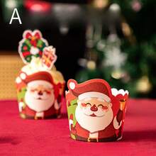 10pcs/20pcs,Christmas Cupcake Boxes, Muffin Cups, Cartoon Christmas Cupcake Decorations Christmas Christmas Decorations Christmas Pajamas Christmas Gifts Christmas Decor