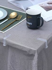 10个装桌布夹透明防滑固定夹厨房桌布夹家用桌布防滑固定器透明塑料桌布夹适用于婚礼派对和家庭晚餐桌布紧固件厨房和餐厅酒店必备小工具