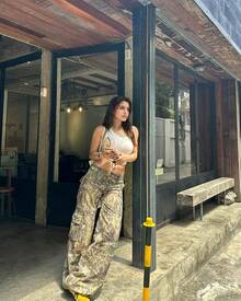 LaurelTree Camo Cargo Pants Straight Wide Leg Trousers Jeans Joggers Sweatpantshalloween