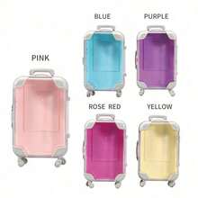 1pc Mini Suitcase - Colorful ABS Trolley Case, Suitable For Teenagers And Storage - Doll House - Perfect For Travel, Gatherings And Small Item Storage (Multiple Colors Available) - Multicolor - View 3