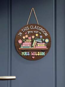 个性化教师姓名门牌 - 9 种款式，教师节礼物，定制教师姓名门挂，教室装饰，教师礼物，欢迎牌，节日日历