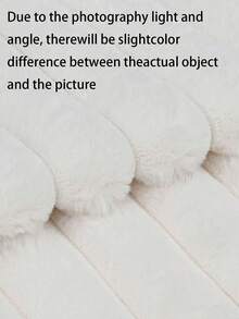 1pc Solid White Stripe Light Luxury And Luxurious Style Rabbit Plush Pillow Case Creative Home Fabric PillowCushion.Delicate And Breathable, Skin Friendly And Soft, Warm And Happy, Suitable For Wedding Birthday Themed Party , Sofa, Chair,Living Room, Bedroom, Office, Outdoor, Camping, Terrace,Automobile Decoration.Friends And Family Festival Gifts, High-End Taste.18*18inch.