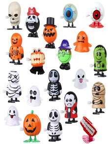 6 pièces Jouets à remonter d'Halloween, Jouets à remonter en vrac pour les faveurs de fête d'Halloween, les sacs surprises, les faveurs de fête, les prix de jeux de carnaval