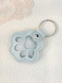 1pc Commemorative Leather Pet Hair Keepsake Bag - Multipurpose Portable Keychain, Suitable For Cats And Dogs, Pet Memorial Hair Storage Box