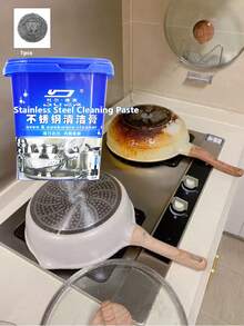 Stainless Steel Cookware Cleaning Paste, Removes Pot Bottom Stains, Multi-Purpose Cleaning, Effective Cleaning Without Damaging Items