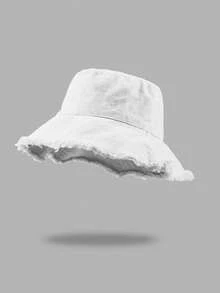 1pc Solid Color Casual Vintage Polyester Fiber Fleece Rim Wind Resistant UV Protection Couple Fisherman/Bucket Hat, Fashion & Versatile For Daily Commute, All Seasons - Fisherman's Hat - View 21