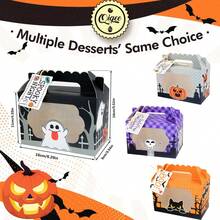 10/20 Packs Decorative Halloween Candy Treat Boxes Durable Goodie Wrapping Box Reusable Snack Packaging Container For Garden Indoor Halloween Trick Or Treat Party Favors Supplies