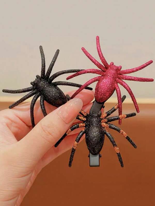 1pc Halloween Funny Spider Hair Clip, Duck Mouth Hair Clip Bangs Clip