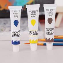 Acrylic Paint Set, Multi-Color Versatile Painting Paints, 12/18/24-Color Professional Art Paint Set. Each Bottle Contains 12ml/0.4 Ounces-Suitable For Artists, Students, Crafts, DIY Wall And Clothing Painting! Back-To-School Season, School Supplies - 套裝 - 查看 5