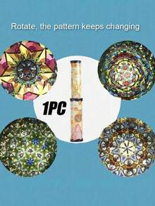 可旋转和可伸缩万花筒，神奇变形多棱镜万花筒玩具礼物 - 彩色 - 查看 10