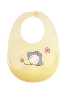 1 件婴儿硅胶围兜，超大开口，可调节，轻便，可爱动物图案，不脏手，易于清洁，适合日常喂奶 - 彩色 - 查看 14