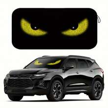 Easypie Selection 1PC Premium Quality Windshield Sunshade - Fashionable Blue Eyes/Cracked Eyes Design Car/RV Heat Insulation Cover, Anti-UV And Anti-Ice