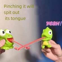 1 件 2025 新款创意吐舌青蛙挤压玩具、声音恐龙玩具、慢回弹减压小玩意、新奇玩具、派对小礼物、亲子互动玩具、办公室和学生减压、学校恶作剧玩具 - 彩色 - 查看 6