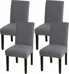 Yostyle Fundas para Sillas de Comedor,Fundas para Sillas Antideslizantes,Protector de Sillas de Elástica,Cubre Sillas Removibles y Lavables,para el Hogar, Banquete,4pcs - Niñas-4 piezas - Ver 9