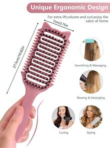 Curl Defining Hair Brush, Styling & Shaping Brush For Wet Hair, Perfect Curl Definition & Volume, Ideal For All Hairstyles, Gift For Women