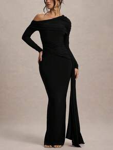 Magic Mia One - Shoulder White Gown, Asymmetric Design, Elegant Style, Perfect For Gala & Ball