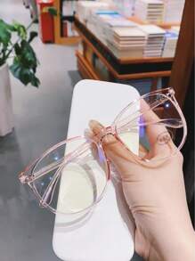 1/2 件女士眼镜防止视觉疲劳看电脑看电视玩游戏看手机透明镜片护眼时尚百搭眼镜眼镜配件