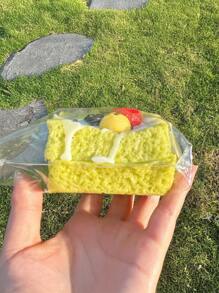 1/6个装 柔软可爱草莓吐司捏捏乐玩具，多层可拆分设计，软萌玩具，解压玩具，Taba软萌玩具，儿童仿真食物，儿童指尖玩具，办公室和旅行减压玩具，适合儿童、青少年和成人