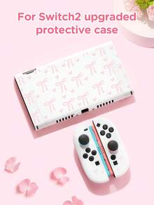 Switch 2 Game Console Accessories: Bow & Heart Pattern Protective Case, Compatible With Switch NS/Switch OLED/Switch Lite, Also Includes Storage Pouch, Cartridge Case, And Charging Dock. Best Gift Compatible With Switch Players, Ideal For Valentine's Day Confession Or Spring Romantic Gifts - Multicolor - View 18