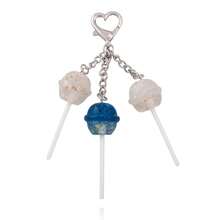 1 Pc Simple Cute Style Realistic Lollipop Keychain - 白色 - 查看 3