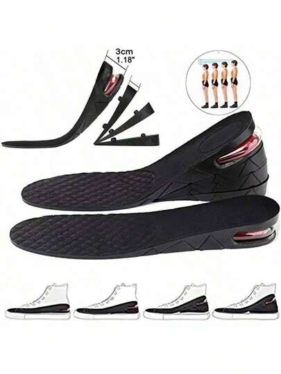 1-4 Layer 3-9cm Unisex Shoe Lift Height Increase Heel Insoles Insert Taller Insole Pad Air Cushion Pad Insulation, Galentines, Puppy, Carnival, Party Decorations, Shoe, Spring Summer Picks, Brides Maid Gifts, Room, Bedroom Decor, Bedroom Decor, Beach, Travel, For Men, For Women, Vacation