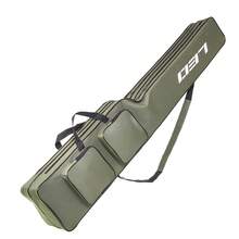 Waterproof Oxford Fishing Rod Bag - Large Capacity, Portable & Foldable With Zipper Closure For Outdoor Gear Storage - Army Green - View 1
