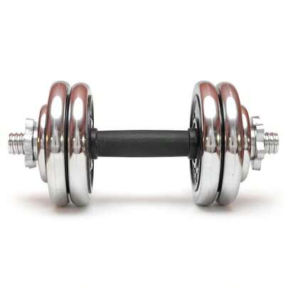 Halter Peso Ajustavel 10kg Anilhas Academia Musculaçao Exercicio Treino Braço Biceps Triceps Fortalecimento