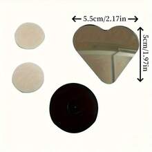 2Pcs Heart-Shaped Car Rearview Mirror, Borderless Small Round Mirror, Reversing HD Love Wide Field Of View Rearview Auxiliary Mirror - 5*5.5cm2個 - 查看 5