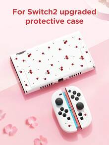 1 buah Casing Pelindung Motif Polkadot Ceri Lucu, Kompatibel dengan Switch 2 Baru (2025), Untuk Switch NS/Switch OLED/Lite, Cocok untuk Aksesori Konsol Game Switch 2, Paket Keluarga, Kantong Penyimpanan dengan Slot Kartu, Pelindung Switch, Hadiah Romantis untuk Pemain Switch - MultiWarna - View 2