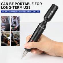 Wireless Tattoo Machine Kit, Includes: 1 Bottle 15ml White Tattoo Ink, 1 Bottle 15ml Black Tattoo Ink, 10 Professional Tattoo Needles + 10 Random Color Ink Cups, 1 Data Cable, 1 Pair Black Disposable Gloves, 1 Roll Black Tattoo Bandage, Long-Lasting Battery, Supports Fast Charging, Stable Operation, Suitable For Beginner Tattoo Artists - Multicolor - View 4