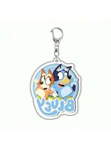 10 件 Bluey Family 亚克力钥匙扣吊坠包吊坠宾果朋友娃娃吊坠，非常适合节日、粉丝和送礼，完美的派对和节日礼物，嘉年华玩具（款式随机） - 彩色 - 查看 3