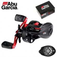 Carrete de pesca de lanzamiento por izquierda y derecha García Black Max3 con relación de engranaje 6.4:1, arrastre máximo de 8.1kg y diseño de gota de agua