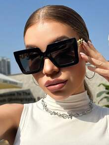 1/3/5副装男女通用方形波西米亚风太阳镜，适合街头风、旅行、运动、驾驶、海滩、节日、度假、钓鱼、户外活动、高尔夫、街头风、驾驶、派对、郊游、徒步旅行 - 彩色 - 查看 14