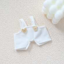 Labu 工作服套装（适用于 第 1/2 代）- 17 厘米牛仔背带套装，带乙烯基表面，适合布盒人偶和钥匙扣的可爱娃娃衣服，可调节肩带，是生日、节日、圣诞节礼物、圣诞节装饰的完美礼物 - 彩色 - 查看 5