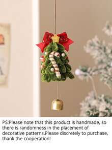 Handmade Cute Christmas Tree Hanging Ornament, Car Decor, Christmas Decoration, Christmas Tree Ornament, Holiday Scene Decor (Decoration Pattern Placement Is Random)