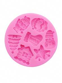 1 molde de silicone líquido rosa, molde de decoração de Natal para árvore de Natal, rena, doces, chocolate, boneco de neve, chapéu de Papai Noel, floco de neve, topo de bolo de Natal, suprimentos de artesanato de resina, molde de creme de Natal, decorações de Natal, pijamas de Natal, presentes de Natal, decoração de Natal - Rosa - Ver 8