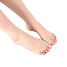 1 Pair Of High-Heeled Shoe Pads, Five-Toed Socks, Low Vamp, Invisible, Summer Toe Touch, Half Of The Forefoot, Women's Invisible Five-Toed Socks, Toe Exposure High Heels, High-Heeled Shoe Anti-Friction Foot Pads - Multicolor - View 5