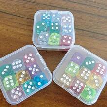 Juego de dados de colores - Cajas de almacenamiento transparentes en varios colores, perfectas para juegos de matemáticas, entusiastas de los juegos y actividades educativas - , portátiles y fáciles de organizar