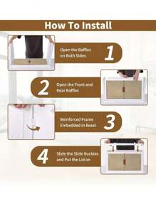 5layers  Plastic Storage Box Organizer, Stackable Storage Box, Covered Storage Box, Storage Container Organizer For Kitchen, Bedroom, Living Room, Study, Office, Foldable Storage Box, Space Saving, Practical Storage Cabinet - White - View 2