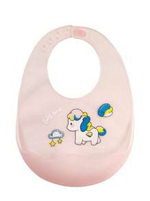 1 件婴儿硅胶围兜，超大开口，可调节，轻便，可爱动物图案，不脏手，易于清洁，适合日常喂奶 - 彩色 - 查看 12