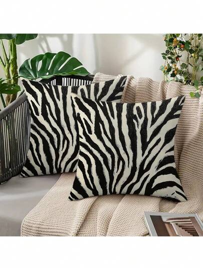 غطاء وسادة مربع ذو نسيج انتزاعي أبيض وأسود، مقاس 18 * 18 بوصة، أغطية وسادة زخرفية، قابلة للغسل في الغسالة مع إغلاق سحاب، مناسبة لأريكة السرير وغرفة النوم والسيارة وديكور غرفة المعيشة.