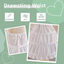 2026 Petticoat Underskirt With 3 Hoops Full Slip Crinoline Skirt - 8-9歲 - 查看 4