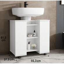 Horus Bathroom Cabinet With Sink Column - 黑色 - 查看 3
