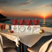 Cutie de Crăciun cu mere, cutie cadou de Crăciun cu bomboane cu fructe ale păcii, modele multiple trimise aleatoriu / 12 bucăți - Multicolor - Vizualizare 5