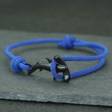 51Luckind Bobo Handmade Milan Double Rope Bracelet Charms Marine Life Shark Bracelets For Men Women Gothic Viking Jewelry Men - Grey - View 5