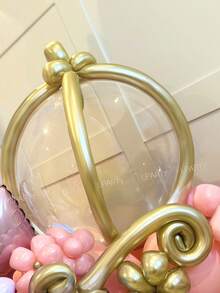 38 件/套梦幻公主派对装饰气球套装 | 32 英寸玫瑰金铝箔数字气球 (0-9) | 18 英寸水晶透明泡泡气球 | 迷你金色皇冠形气球 | 10 英寸马卡龙粉色/雾蓝色/仿珍珠白色乳胶气球 | 金属飘带 | 风格婚礼、成人派对、城堡下午茶、贵族晚宴、公主主题沙龙装饰 - 粉紅色數字 - 查看 5